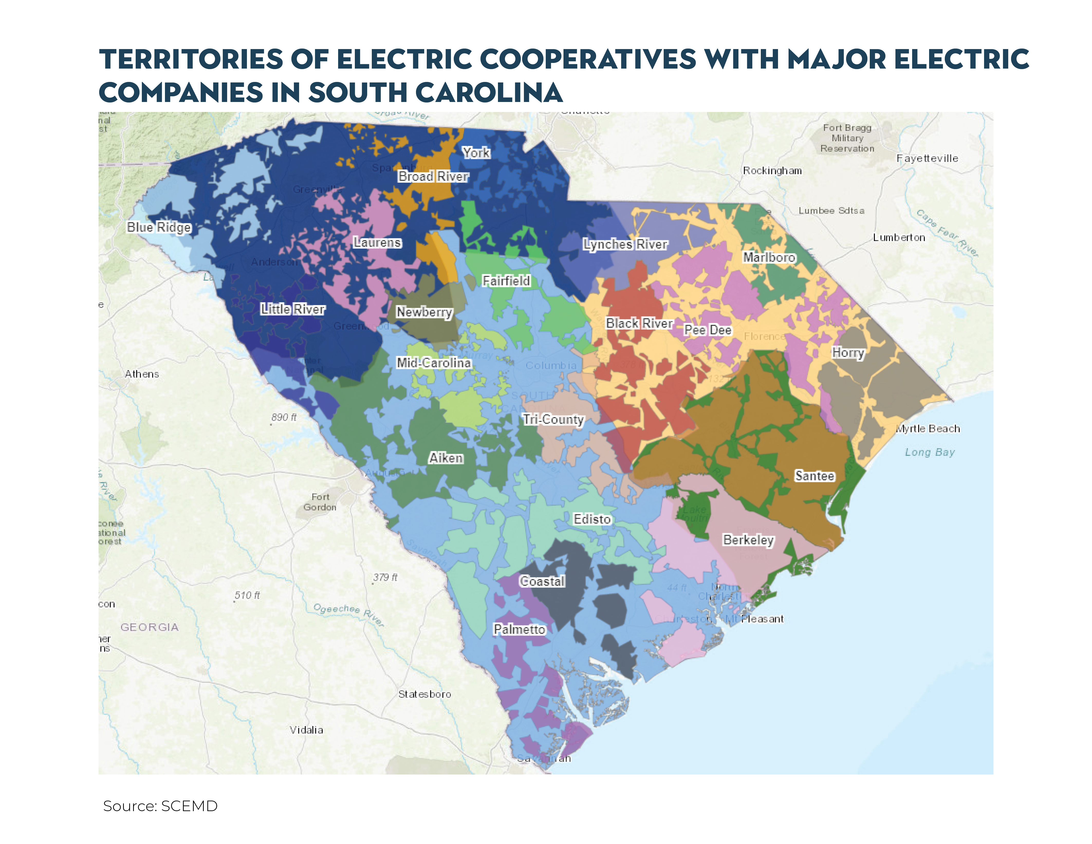 Cooperatives with major electric companies in SC